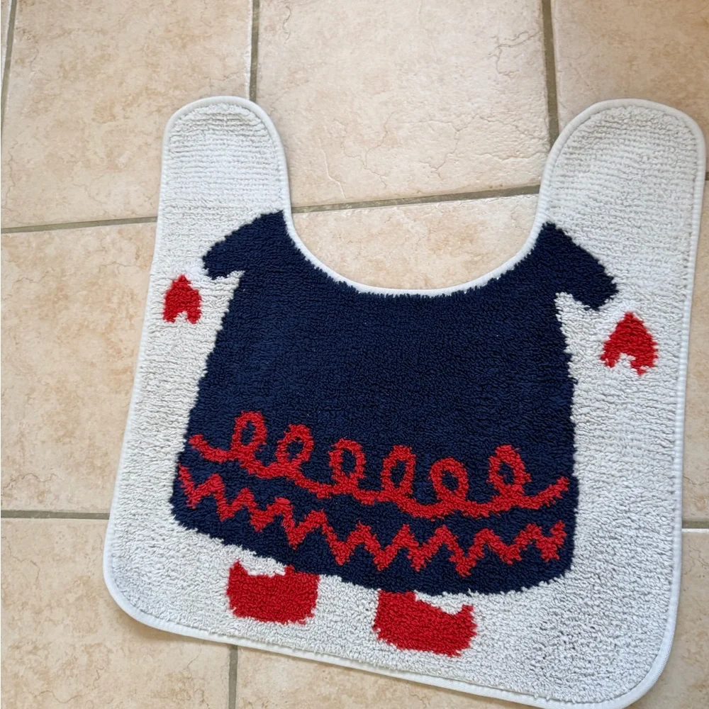 Threshold Santa Bath Mat Set - Red, White, Blue holiday